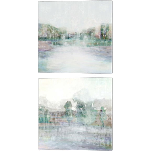 Great Art Now Distant Pond by Stellar Design Studio 2 Piece Canvas Art Set Each 14W x 14H