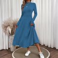 thumbnail image 2 of Sweater Dresses For Women Knitted Elegant Long Sleeve Dress Women Autumn Winter Vintage Dresses Fashion Solid Vestidos Casual Street Y2K, 2 of 5