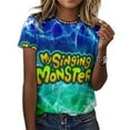 thumbnail image 3 of My Singing Monsters T-Shirt for Women Casual Printed Tee Stylish Soft Graphic Shirts Top Short-Sleeve Outfit 3XL, 3 of 8