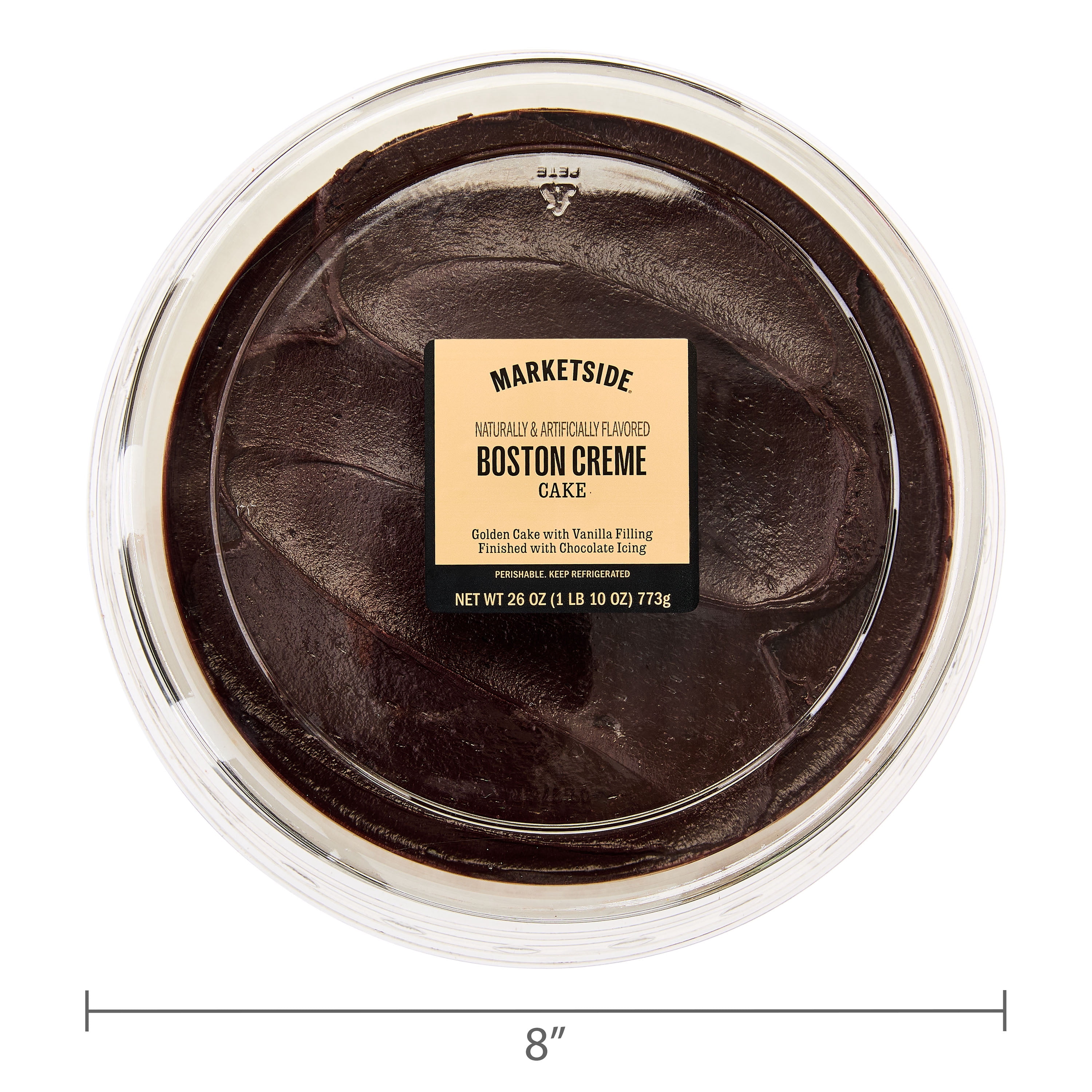 Marketside Boston Creme Cake Vanilla Cake, 26 oz (Refrigerated)