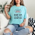 thumbnail image 2 of Humorous Today's Menu Eat It Or Starve, Chalky Mint Comfort Colors T-Shirt, XL, 2 of 3