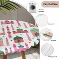 thumbnail image 4 of Round Fitted Tablecloth with Elastic Red Castle Stars Moon Tablecloths Waterproof Oil Proof Colorful Graffiti Table Cover for Kitchen Dinner Holiday Party Picnic Fits Tables up to 36"- 44" Diameter, 4 of 9