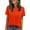 2# Orange, variant on Short Sleeve T Shirts Women's Summer Crewneck Solid Color Tees Casual Basic Tops Navy S
