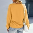 thumbnail image 6 of Lumtrix Womens Oversized Long Sleeve Sweatshirt Casual Crewneck Cute Pullover Tops Lightweight Sweatshirt 2025 Fashion Yellow L, 6 of 6
