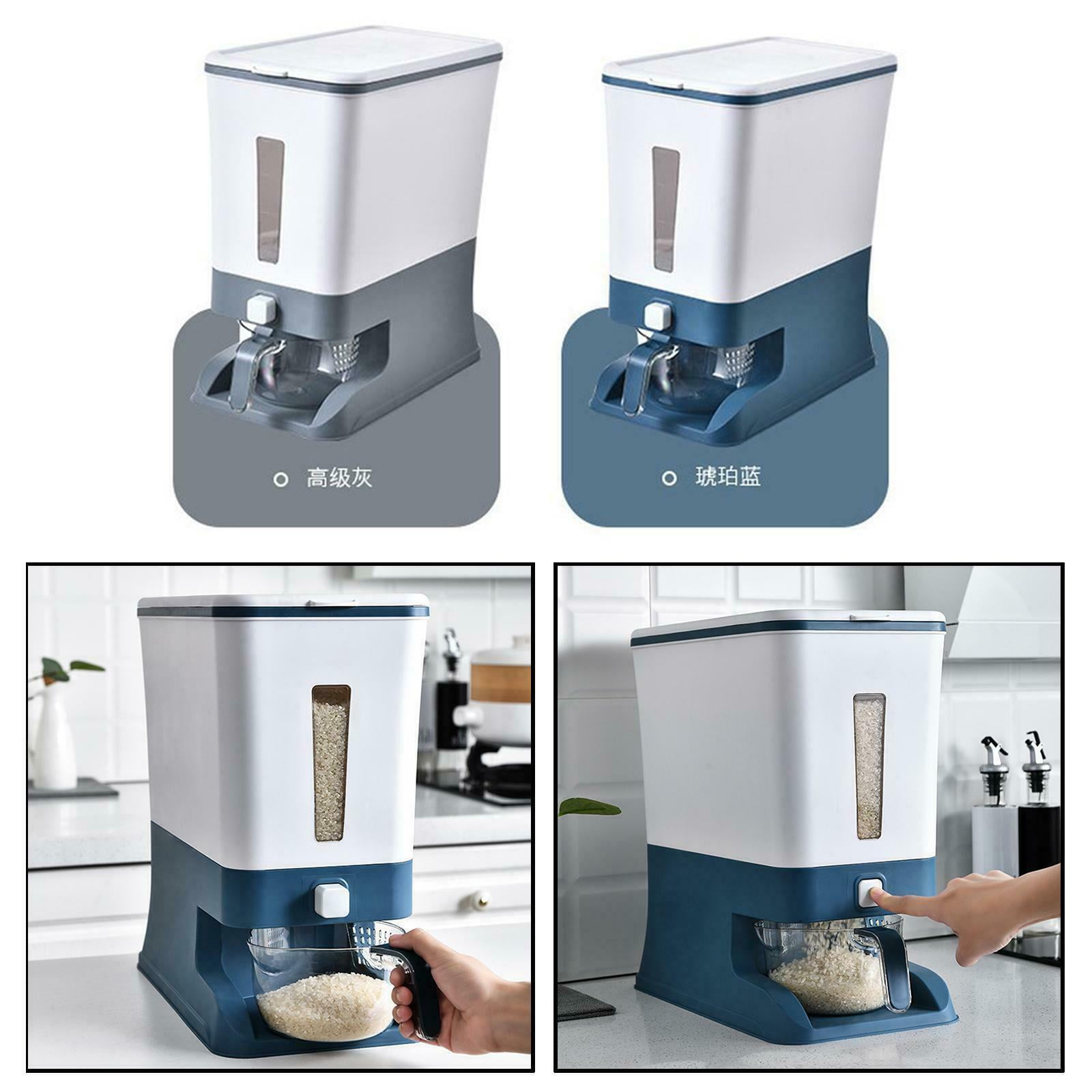 Buy 25 Lbs. Rice Dispenser, Large Grain Storage Container with Lid