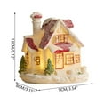 thumbnail image 2 of Japceit Nordic Christmas Village, Snow-Covered Red Roof House Series with LED Lighting, Winter Scene Decor for Tabletop, Shelf Display, 2 of 5