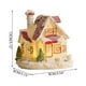 thumbnail image 2 of Decoraciones navideñas, adornos navideños, regalos navideños. Figuras decorativas navideñas de estilo nórdico: Villa nevada con tejado rojo y luces., 2 of 5