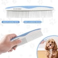 thumbnail image 2 of Metal Dog Grooming Comb | Removes Tangles & Matts | Dematting Pet Combs | Detangler For Matted Hair | Best Comb For Poodles, Goldendoodles, Doodles & Long Haired Dogs (2 PACK), 2 of 7