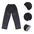 thumbnail image 4 of YOSADIER Waterproof Black Rain Pants Durable Outdoor Protective Pants for Hiking Cycling and Daily Use, 4 of 5