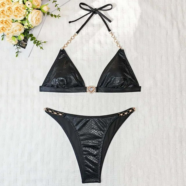 TaTaai Women's Slim Fit Push Up Bikini Set, Two Piece Swimsuit with Soft Cup Padding, Fashion Beachwear for Vacation, Pool Fun and Summer Holiday Gift
