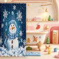 thumbnail image 3 of Manfei Cute Christmas Elf Shower Curtain 72Wx84L,Western Xmas Festive Bathroom Shower Curtain, 3 of 5