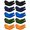 Black, Royal Blue, Army Green, Orange, Navy Blue, variant on 10 Pairs UV Sun Protection Arm Sleeve for Men Women Work Cooling Compression Tattoo Cover Up Sleeves for Cycling Fishing