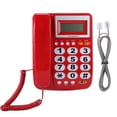 thumbnail image 1 of Teléfono fijo con cable de escritorio YUMILI con pantalla de identificación de llamadas con altavoz para oficina en casa(rojo), 1 of 8