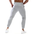 thumbnail image 4 of Hood Crew Men's Slim Joggers Workout Pants for Gym Running and Body building Trousers Elastic Waist Sweatpants Lightgray XL, 4 of 5