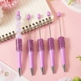 thumbnail image 7 of 10 pc ABS Plastic Ball-Point Pen Baking Paint Beadable Pen for DIY Personalized Pen with Jewelry Bead Orchid 138~145x14mm, 7 of 7