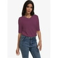thumbnail image 4 of Women's Casual Half Sleeve T-Shirt - Relaxed Fit Basic Top, Soft Breathable, Everyday Wear (Size S-XXL), 4 of 6