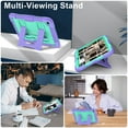 thumbnail image 6 of Allytechgroup Rugged Case for Samsung Galaxy Tab A11+ Plus 11" SM-X230 X235, 3-Layers TPU PC with Shoulder Strap Shockproof Dual Angle Stand Kids Friendly Case for Galaxy Tab A11+, Purple+Mint, 6 of 7
