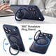 thumbnail image 4 of Funda Anillo Giratorio 360 Grados para iPhone 17 Pro MAX 6.9 Pulgadas con Botón Control Cámara, Compatible con MagSafe, Carcasa Slim Antigolpes con Soporte & Porta Anillos (Azul Profundo),Negro, 4 of 10