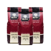 Café Britt® - Costa Rican Light Roast Coffee (12 oz.) (3-Pack) - Ground, Arabica Coffee, Kosher, Gluten Free, 100% Gourmet & Light Roast (1 Year Shelf-Life)