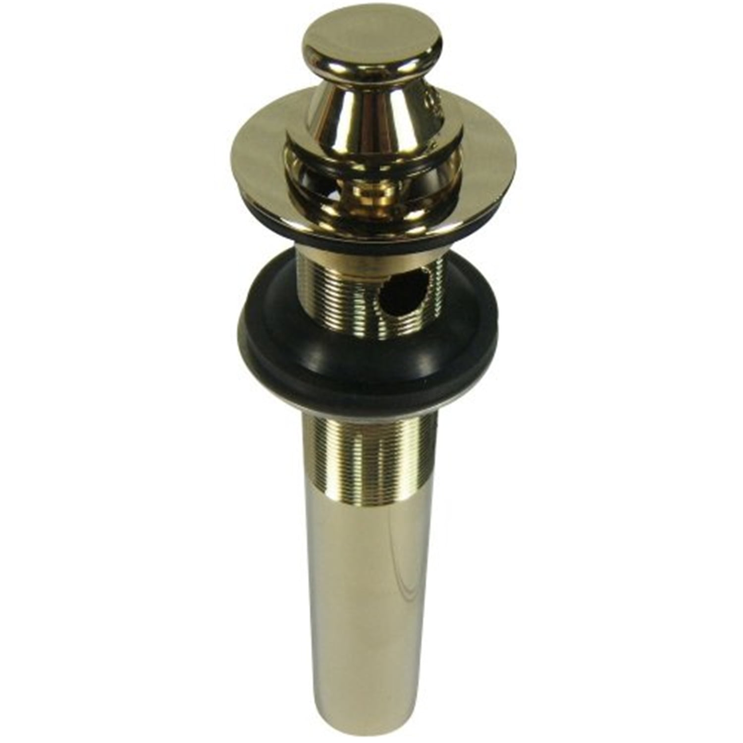 Kingston Brass KB3002 Lift and Turn Sink Drain with Overflow Hole, 17 Gauge, Polished Brass