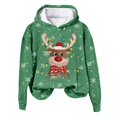 thumbnail image 4 of Futezty Women Christmas Sweatshirt Xmas Fleece Warm Vacation Tunic Sweater Shirt Graphic Pullover Top, 4 of 6