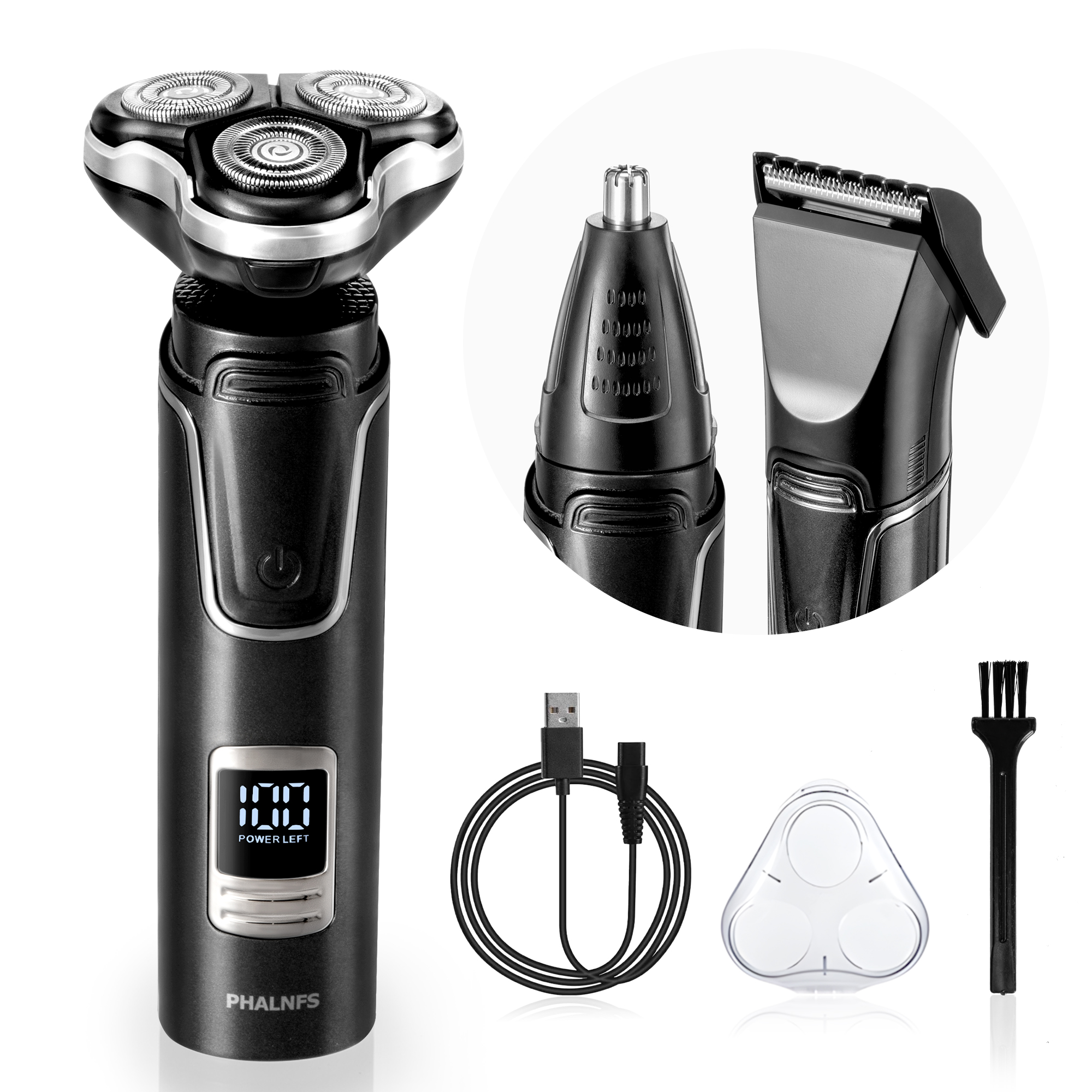 RUTAWZ 3-in-1 Electric Shaver with Beard & Nose Trimmer photo 1