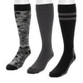 thumbnail image 3 of MUK LUKS Men's 3 Pack Nylon Compression Knee-High Socks, 3 of 4