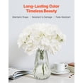 thumbnail image 3 of VEVOR 65 Pcs Artificial Silk Hydrangea Flowers 9.8 In Bouquet Arrangement White, 3 of 9