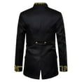 thumbnail image 4 of Mens Sequin Tuxedo Jacket Tails Slim Fit Tailcoat Dress Coat Swallowtail Dinner Party Wedding Blazer Suit Jacket Z0C-Black, S, 4 of 5