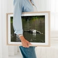 thumbnail image 6 of Great Blue Heron - Pennsylvania Photography Bird Wildlife Nature Lake Scenic Water Animal Oak Framed Wall Art Print 16 x 24 inches, 6 of 9