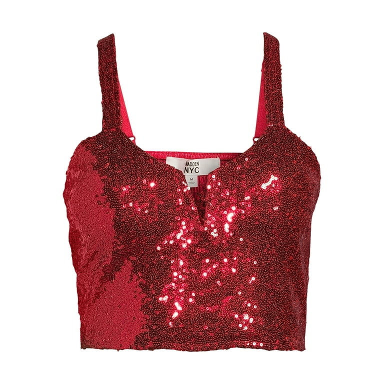 Madden NYC Juniors' Sequin Bustier Top, Sizes XS-XXXL Madden NYC Juniors' Sequin Bustier Top, Sizes XS-XXXL