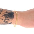 thumbnail image 2 of Nuragold 10K Real Yellow Gold 3mm Solid Rope Chain Diamond Cut Bracelet (7"-9") Italian Jewelry for Men & Women, 2 of 12