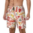 thumbnail image 2 of Balery Firefighter Icons Mens Swim Trunks Swim Shorts for Men Quick Dry Inseam Beach Shorts with Compression Liner Pocket-Small, 2 of 9