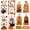 Design 5, variant on Fall Treat Bags Thanksgiving Cellophane Bags Harvest Treat Bags Orange Pumpkin Maple Candy Snack Bags Autumn Cookie Packing Decor with Twist Ties for Party Favor 150PCS Design 5