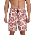 thumbnail image 3 of Lsque Rose Gold Abstract Spots Mens Sleep Pajama Shorts,Short Pajama Pants, Cotton Ultra-Soft Knit-Medium, 3 of 9