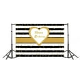 thumbnail image 3 of ABPHOTO 7x5t Photography Backdrop Happy Birthday Background Black and White Stripes Gold Star Photo Background Backdrops, 3 of 4