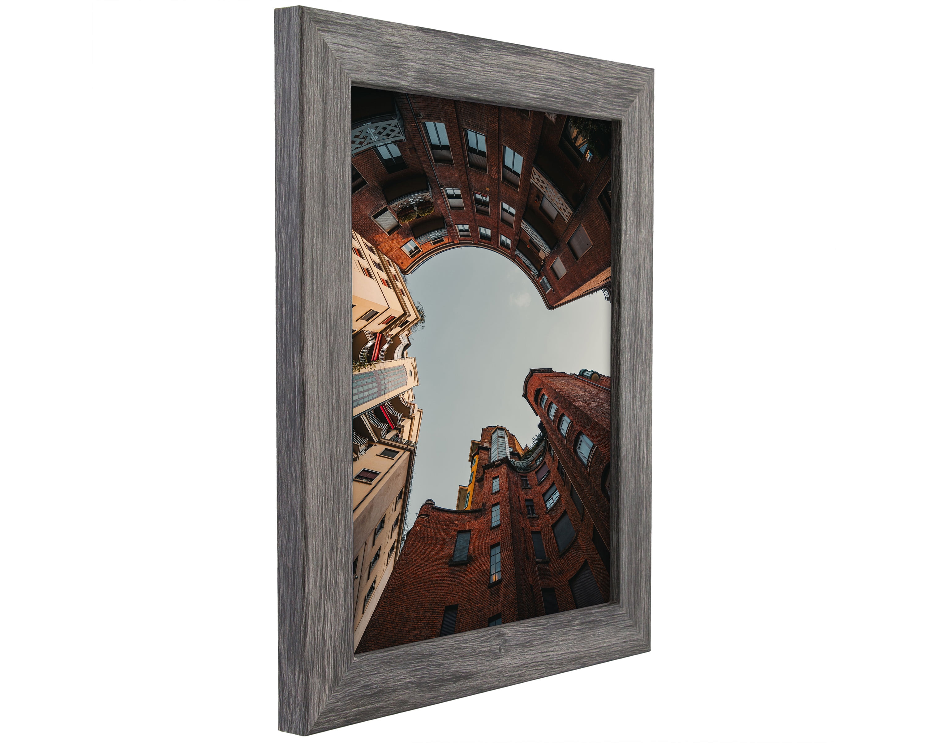 11 x 16 Gray Barnwood Picture Frame Rustic Bauhaus Series, Set of Two