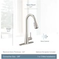 thumbnail image 5 of Moen Sarai 87836EVSRS Smart Faucet Spot Resist Stainless 1-Handle Deck-Mount Pull-Down Voice Activated Kitchen Faucet, 5 of 5