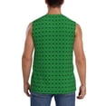 thumbnail image 4 of Fotbe Green St. Patrick’s day Men's Camiseta sin Mangas Estampada para Hombres, Playera Casual para Gimnasio, Entrenamiento, Playa-3X-Large, 4 of 7