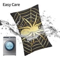 thumbnail image 5 of Kdxio Cotton Pillow Cases 16"x24" Pillowcases,Soft and Breathable Bedroom Pillow Cases-Gold Spider On The Web-No Pillow Core, 5 of 5