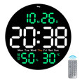 thumbnail image 1 of Reloj De Pared Digital De 10 Pulgadas Con Termómetro Alarmas Belug, Negro, 1 of 5