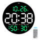 thumbnail image 1 of Reloj De Pared Digital De 10 Pulgadas Con Termómetro Alarmas Belug, Negro, 1 of 5