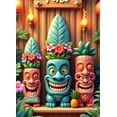 thumbnail image 3 of Decorative Design Tiki Party Backdrop Polynesian Theme Banner Colorful Mask Decoration for Luau Celebration Outdoor Beach, 3 of 7