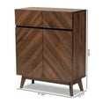 thumbnail image 4 of Baxton Studio Hartman Mid-Century Modern Walnut Brown Finished Wood Shoe Cabinet, 4 of 24
