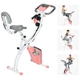 thumbnail image 1 of Soozier 3 in 1 Folding Exercise Bike w/ 8-Level Magnetic Resistance, Pink, 1 of 10