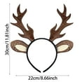 thumbnail image 2 of Reindeer Antlers Headband for Women, Big Animal Antler Ears Headbands, Festive Party Hair Accessories Reindeer Fabric Headpiece Holiday Celebration Decoration, Accessories,Khaki/1PCS, 2 of 6
