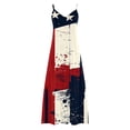 thumbnail image 5 of QUNYINEY Independence Day Women Dresses Summer Sleeveless Maxi A Line Slip Dress Patriotic V Neck Loose Fit Vacation Multicolor Dresses, 5 of 8