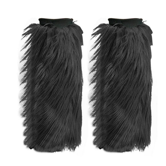 MZXELPRJD No Show Socks Womens Autumn Winter Plush Socks Long Boots Warm Stage Performance High Leg Guards Female, Ankle Socks Black L