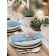 thumbnail image 5 of Blue Cloth Napkins Set of 8 Reusable Dinner Napkins, Modern Abstract Art Ombre Striped Cocktail Napkin Washable Table Napkins for Wedding/Holiday Party/Baby Shower 20"x20", 5 of 7