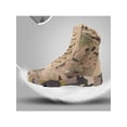 thumbnail image 4 of Frontwalk Unisex Hiking Booties Camouflage Military Tactical Boot Lace Up Combat Boots Camping Lightweight Outdoor Shoes Mens High Top Desert Bootie Green Camouflage 8, 4 of 9